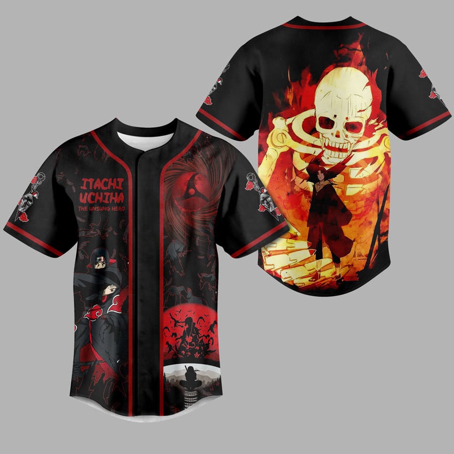 Anime Samurai Baseball Jersey – Unique Graphic Tee For Fans, Unisex Design