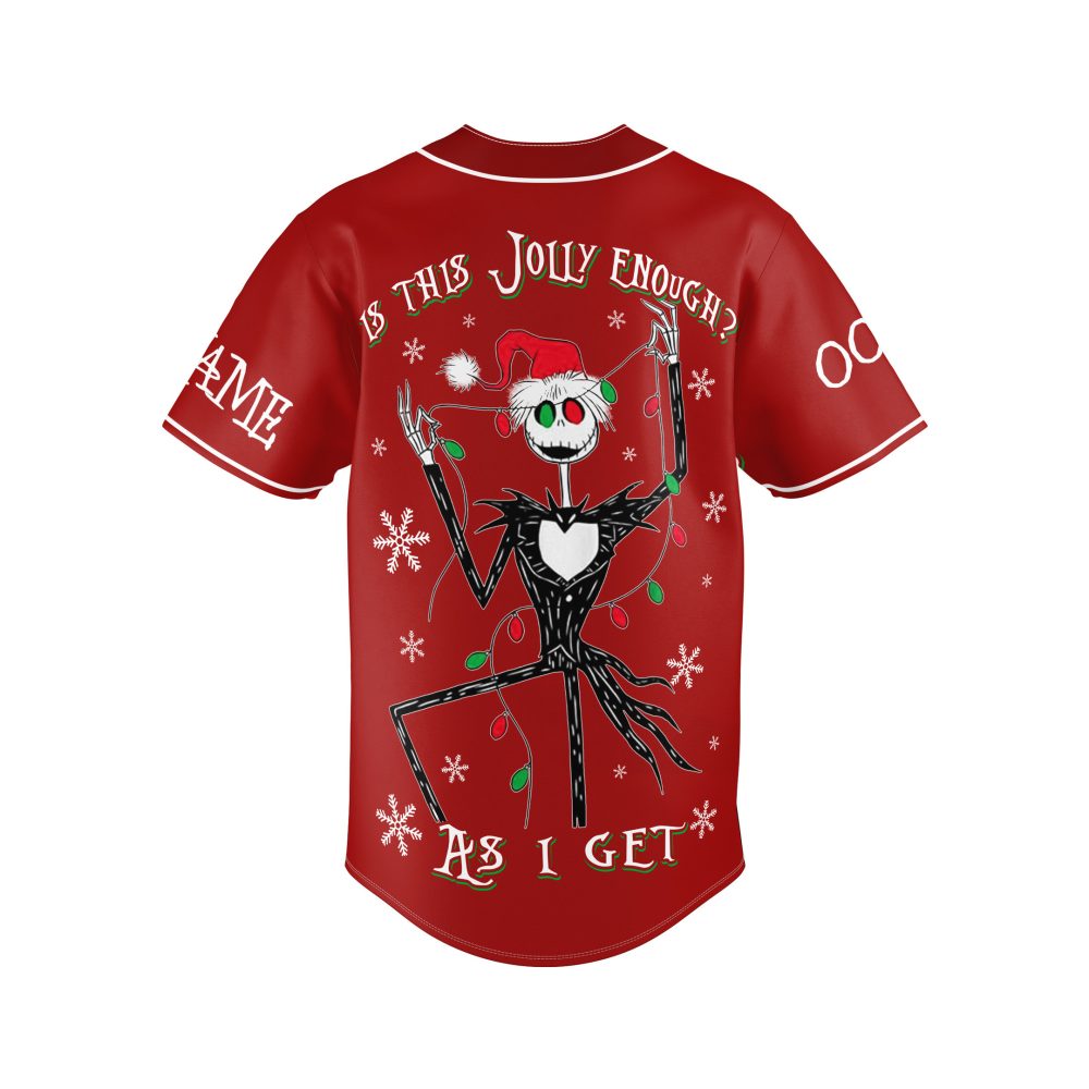 Festive Jack Skellington Christmas Baseball Jersey - Holiday Style For Fans!