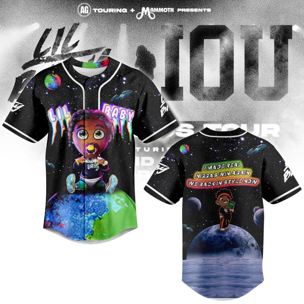 Stylish Lil Baby Space-Themed Jersey - Trendy Streetwear For Fans