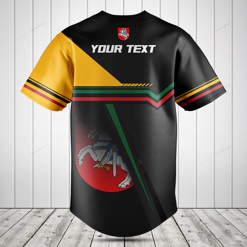 Stylish Lithuania Baseball Jersey – Vibrant Flag Design, Unisex Sportswear Top