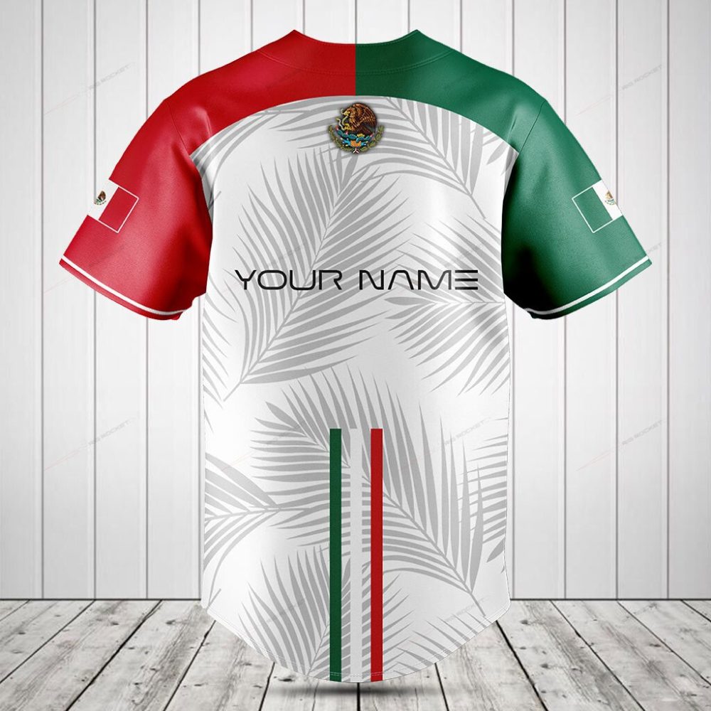 Vibrant Mexico Flag Baseball Jersey – Stylish Mexican Pride Apparel