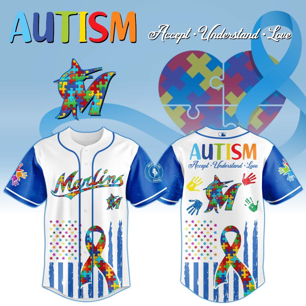 Colorful Autism Awareness Baseball Jersey - Support &amp; Love Puzzle Design
