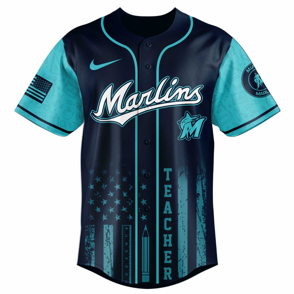 Teacher Appreciation Marlins Jersey - Celebrate Educators With Style &amp; Pride!