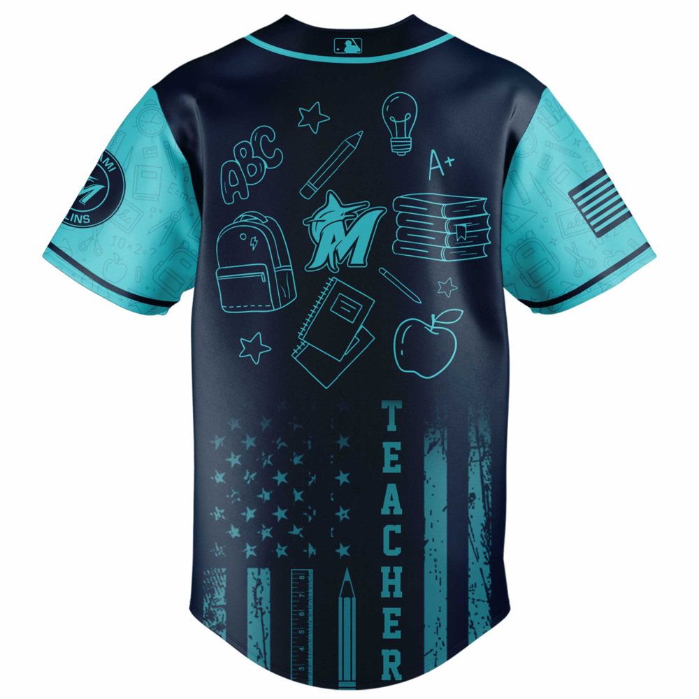 Teacher Appreciation Marlins Jersey - Celebrate Educators With Style &amp; Pride!