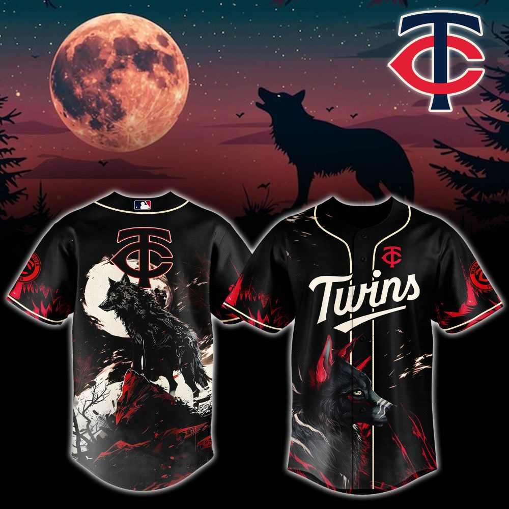 Unleash Style: Twin Cities Wolf Moon Baseball Jersey – Bold &amp; Unique Design!