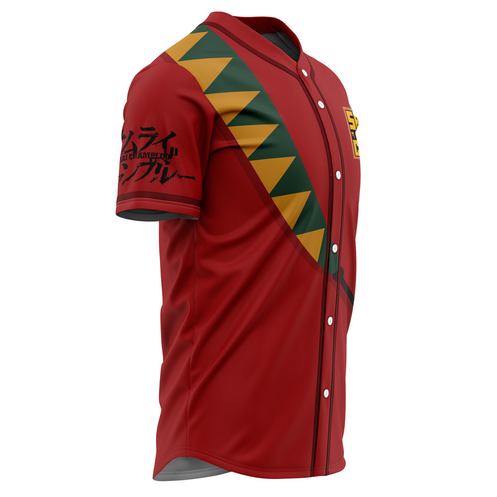 Samurai Champloo Red Baseball Jersey - Stylish Anime-Inspired Design For Fans