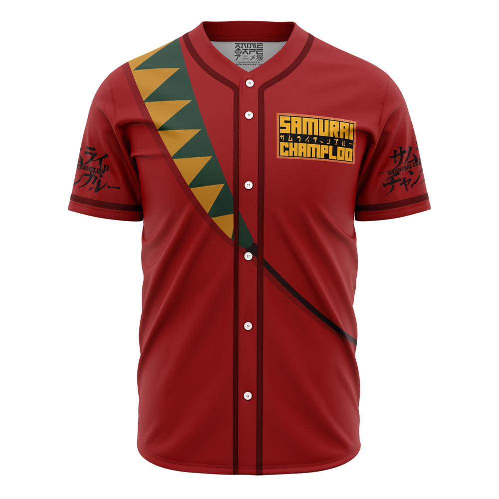 Samurai Champloo Red Baseball Jersey - Stylish Anime-Inspired Design For Fans