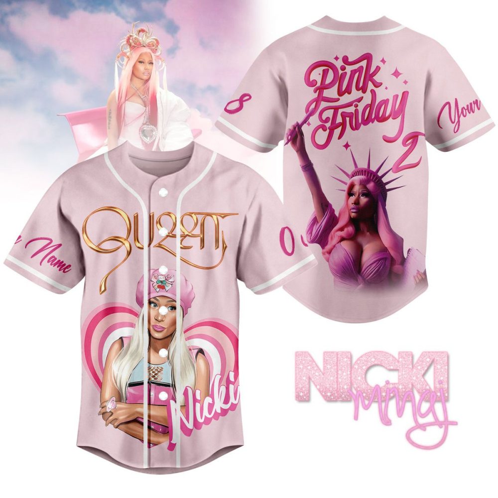 Exclusive Pink Queen Baseball Jersey - Trendy Nicki Design - Limited Edition