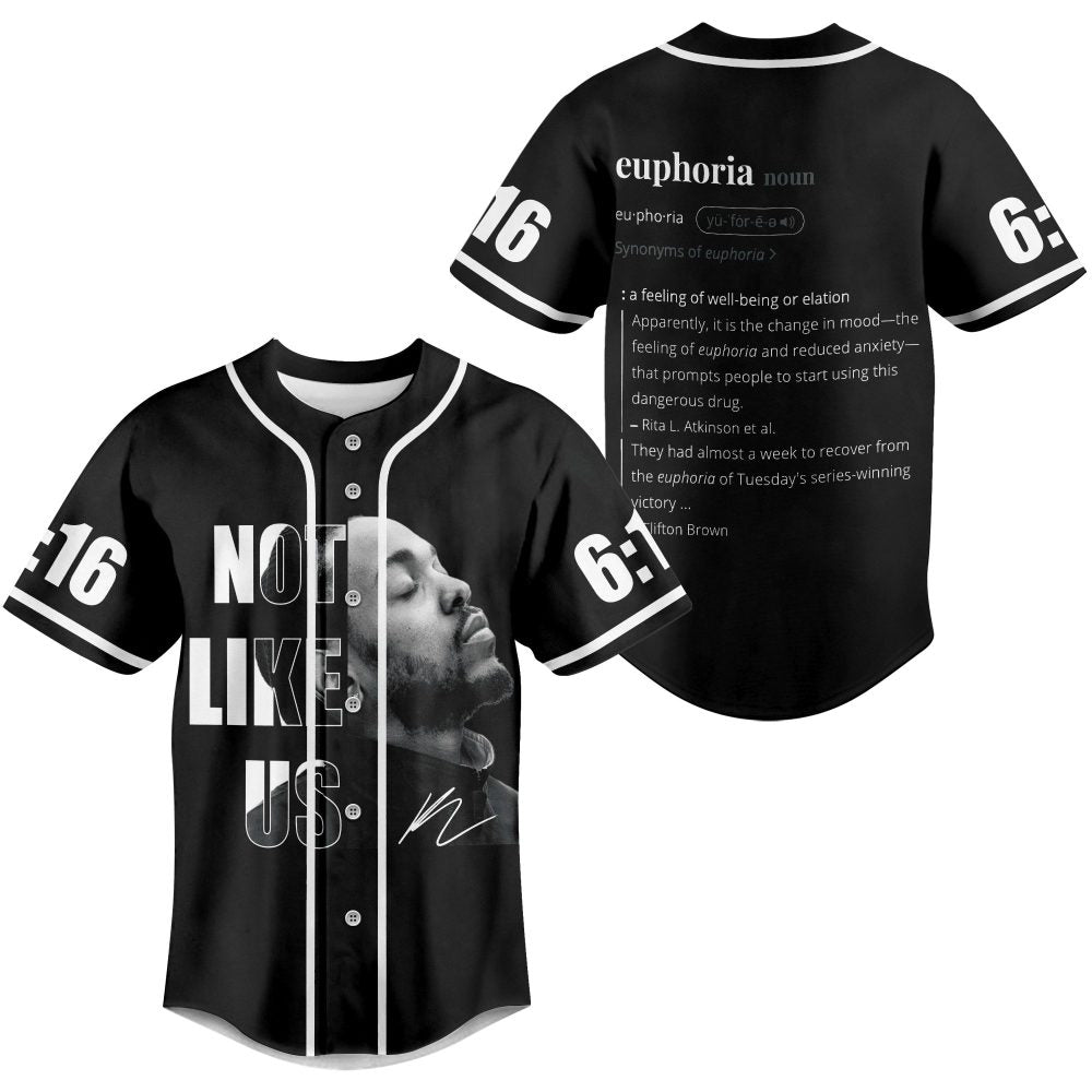 Limited Edition 'Not Like Us' Graphic Baseball Jersey - Unique Style &amp; Comfort