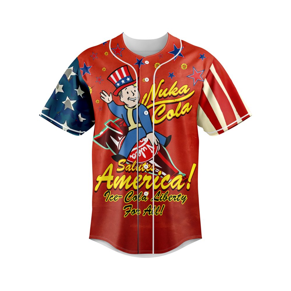Patriotic Nuka Cola Baseball Jersey – Celebrate America In Style!