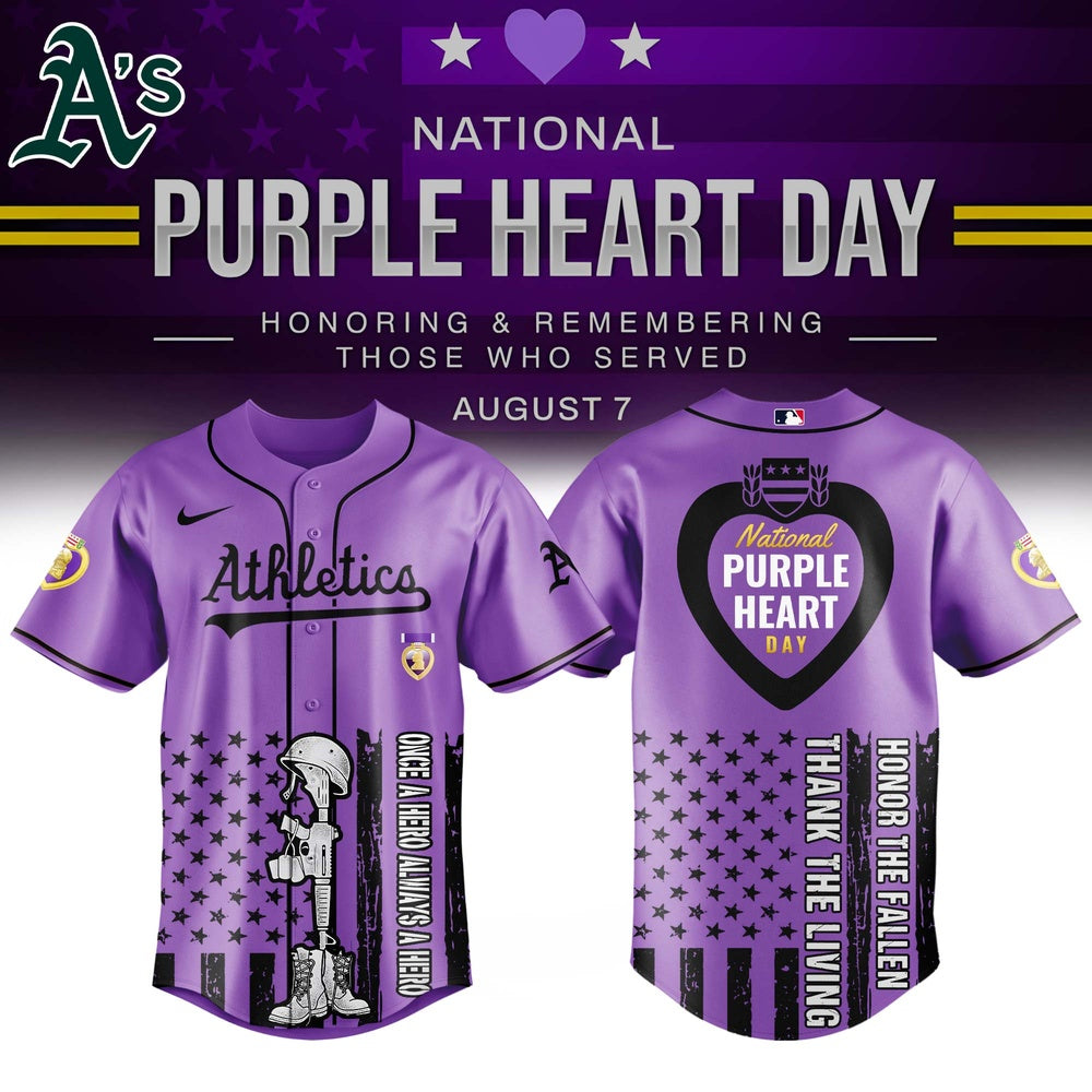 Limited Edition Purple Heart Day Jersey - Honor Heroes With Style - August 7Th Special