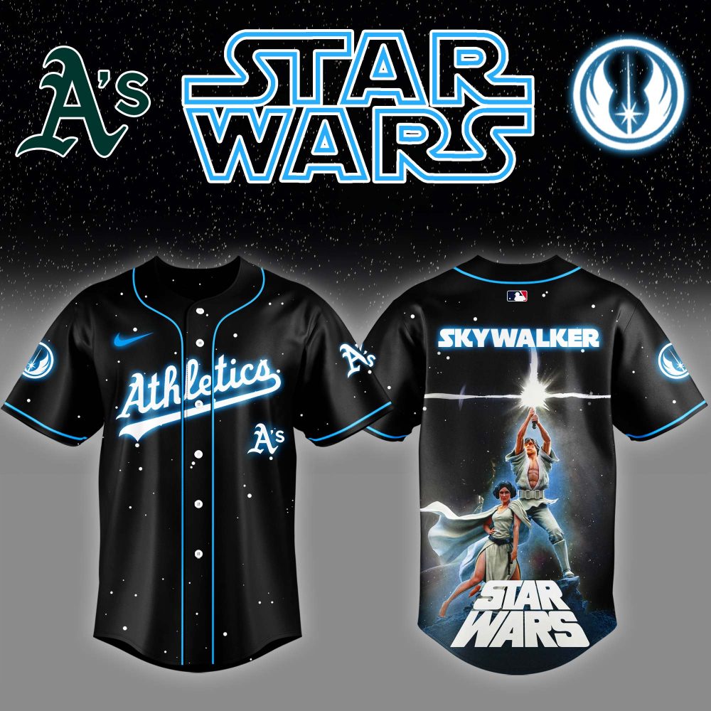 Star Wars X A'S Galaxy Jersey: Limited Edition Skywalker Baseball Shirt