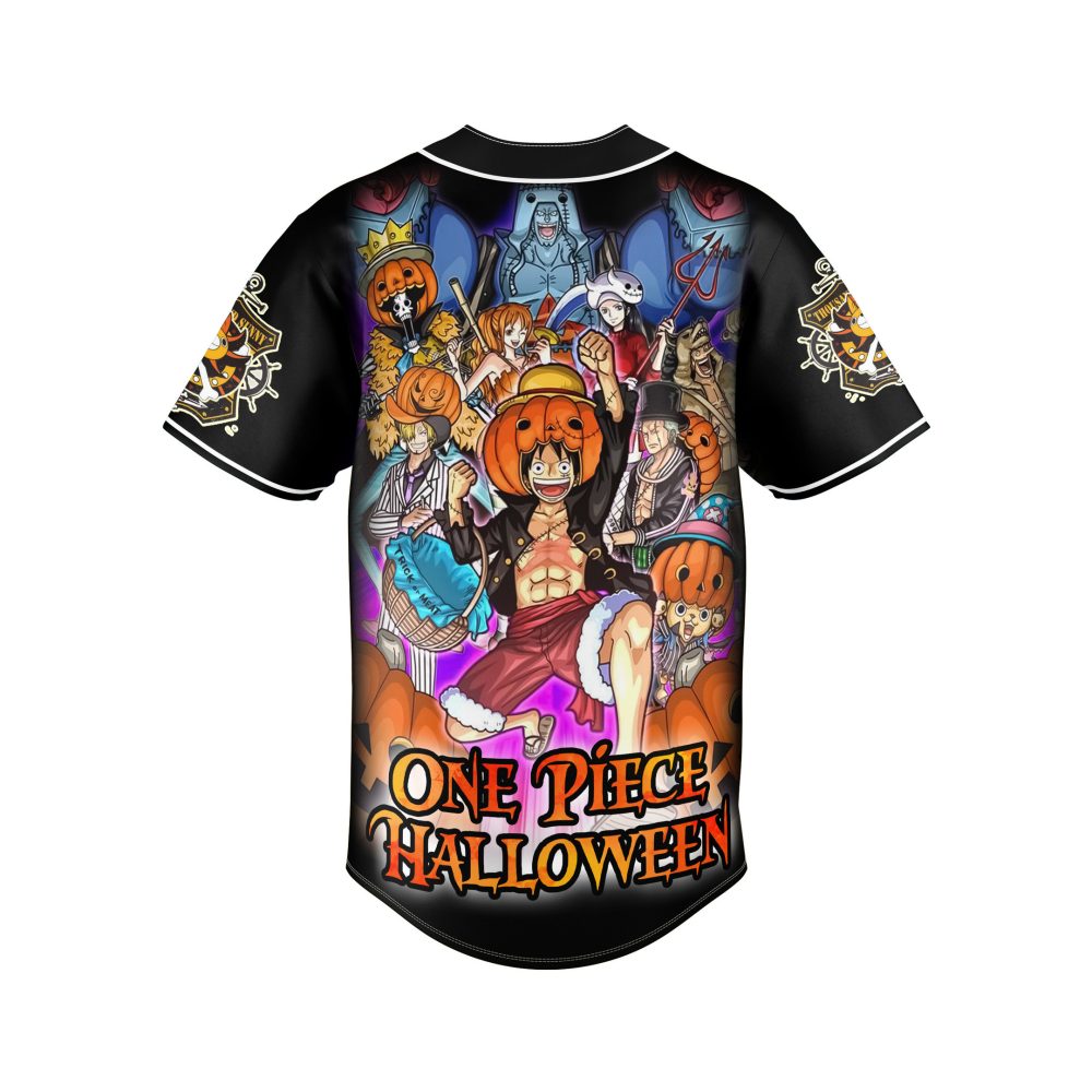 One Piece Halloween Baseball Jersey - Anime Costume Tee For Festive Fans