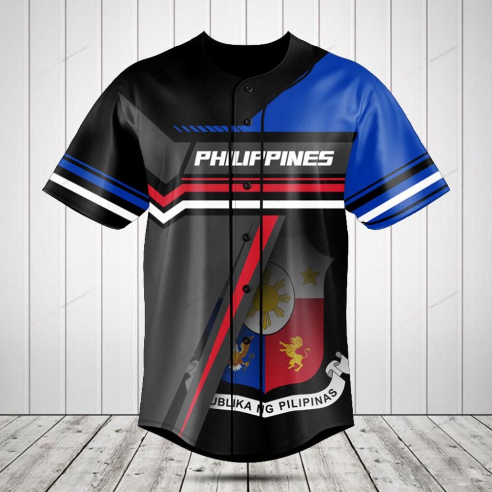Stylish Philippines Flag Baseball Jersey - Bold Design, Perfect Fit, Show Your Pride!