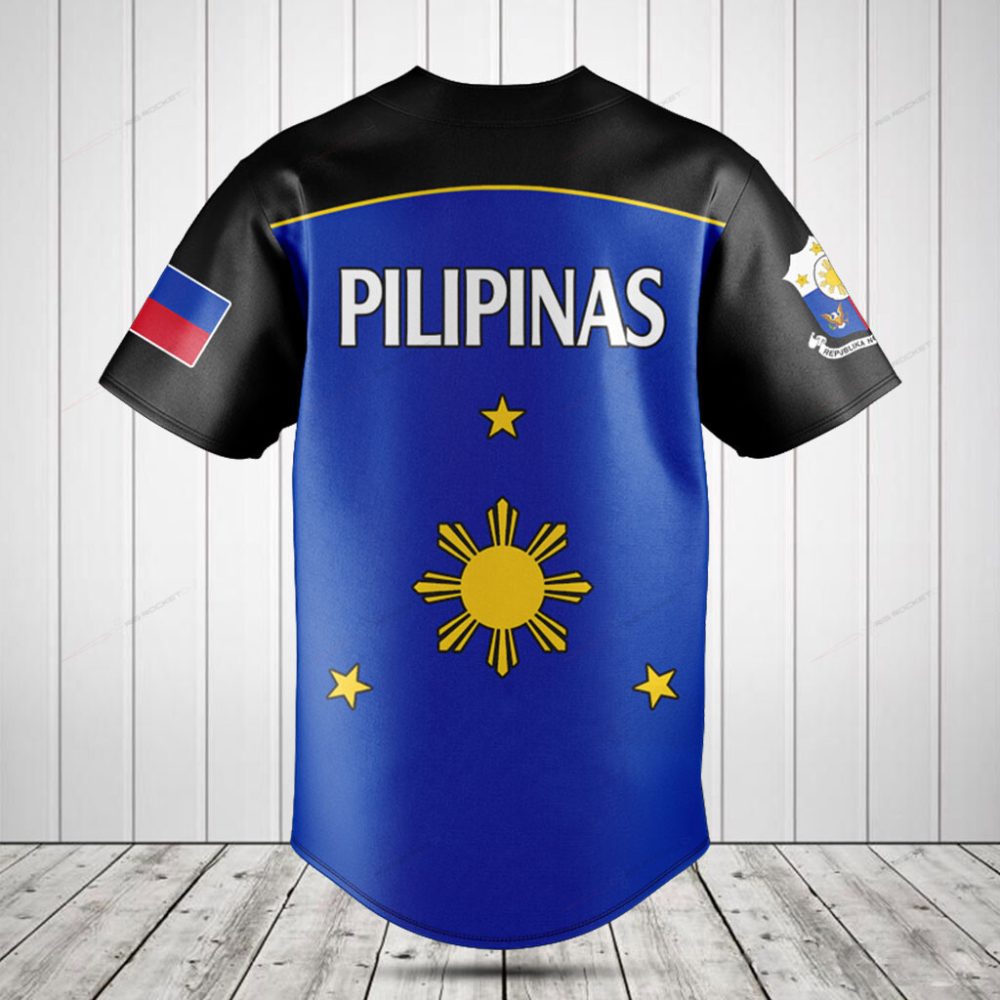 Philippines Flag Baseball Jersey - Vibrant National Pride Shirt For Fans &amp; Collectors