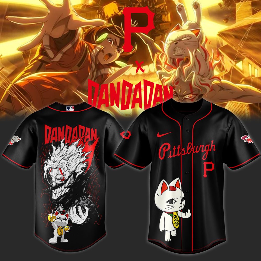 Limited Edition Dandadan X Pittsburgh Anime Baseball Jersey – Bold Graphic Design