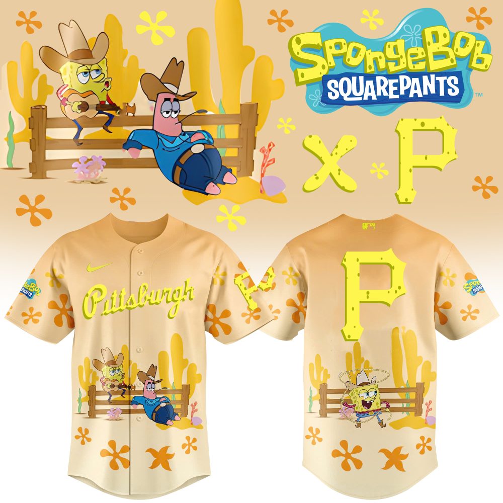 Spongebob X Pittsburgh Baseball Jersey - Limited Edition Cowboy Design
