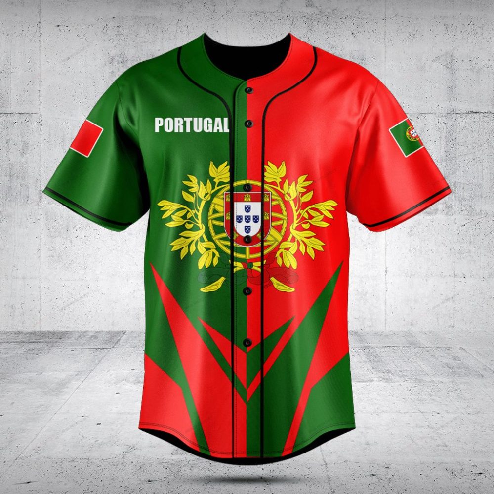 Portugal Flag Baseball Jersey - Vibrant National Team Apparel For Fans