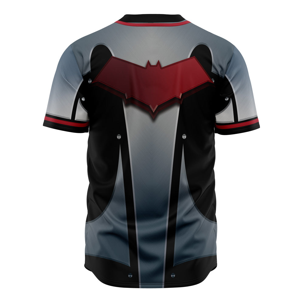 Superhero-Inspired Baseball Jersey - Bold Armor Design, Unisex, Breathable Fabric
