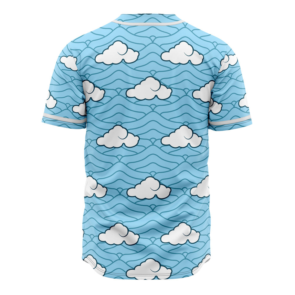 Cloud Pattern Baseball Jersey Shirt – Fun &amp; Stylish Sky Design For Trendy Looks