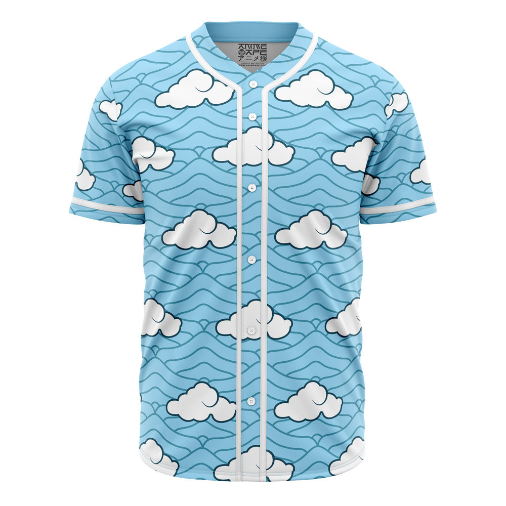 Cloud Pattern Baseball Jersey Shirt – Fun &amp; Stylish Sky Design For Trendy Looks