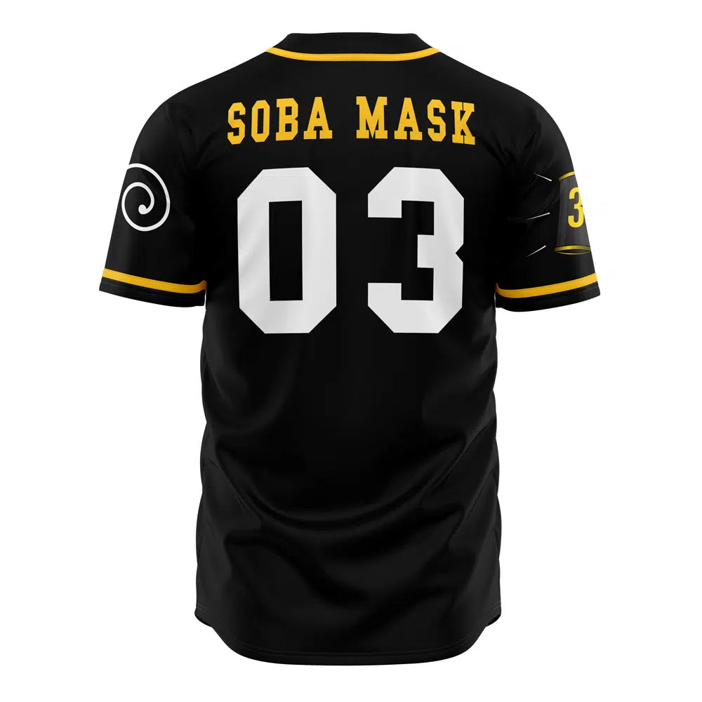 Anime-Inspired Germa 66 Baseball Jersey – Stylish Black &amp; Yellow Design, Perfect For Fans!