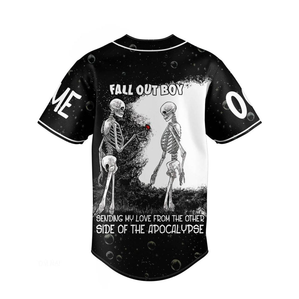 Unisex Cosmic Skeleton Baseball Jersey – Unique Stardust Design Shirt