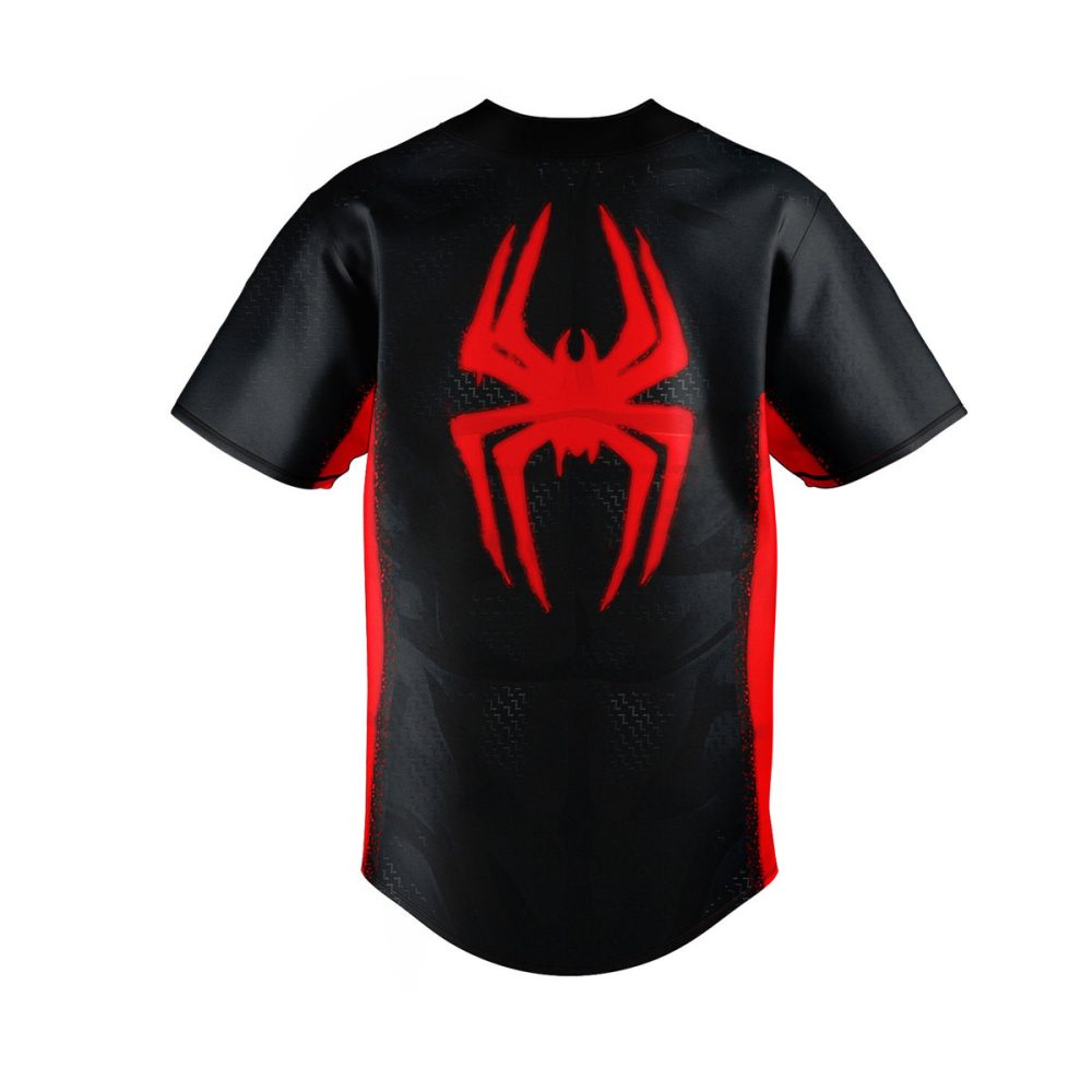 Men'S Black &amp; Red Spider Graphic Baseball Jersey – Bold Athletic Style For Fans
