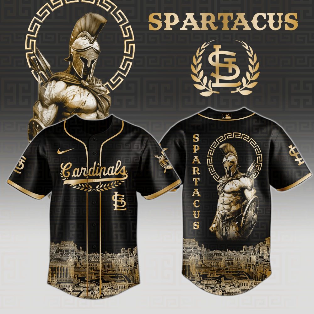 Spartacus Warrior Baseball Jersey - Bold Black &amp; Gold Design, Perfect Gift For Fans!
