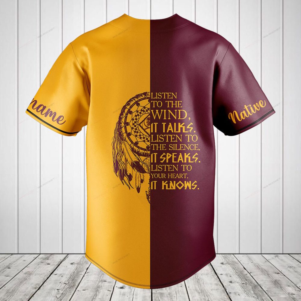 Stay Wild Native Child Baseball Jersey - Bold Maroon &amp; Gold Design - Unisex Fashion Tee