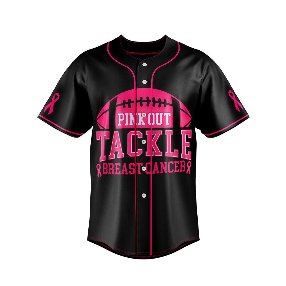 Support Breast Cancer Awareness: Pink Out Tackle Jersey - Bold Design, Comfortable Fit