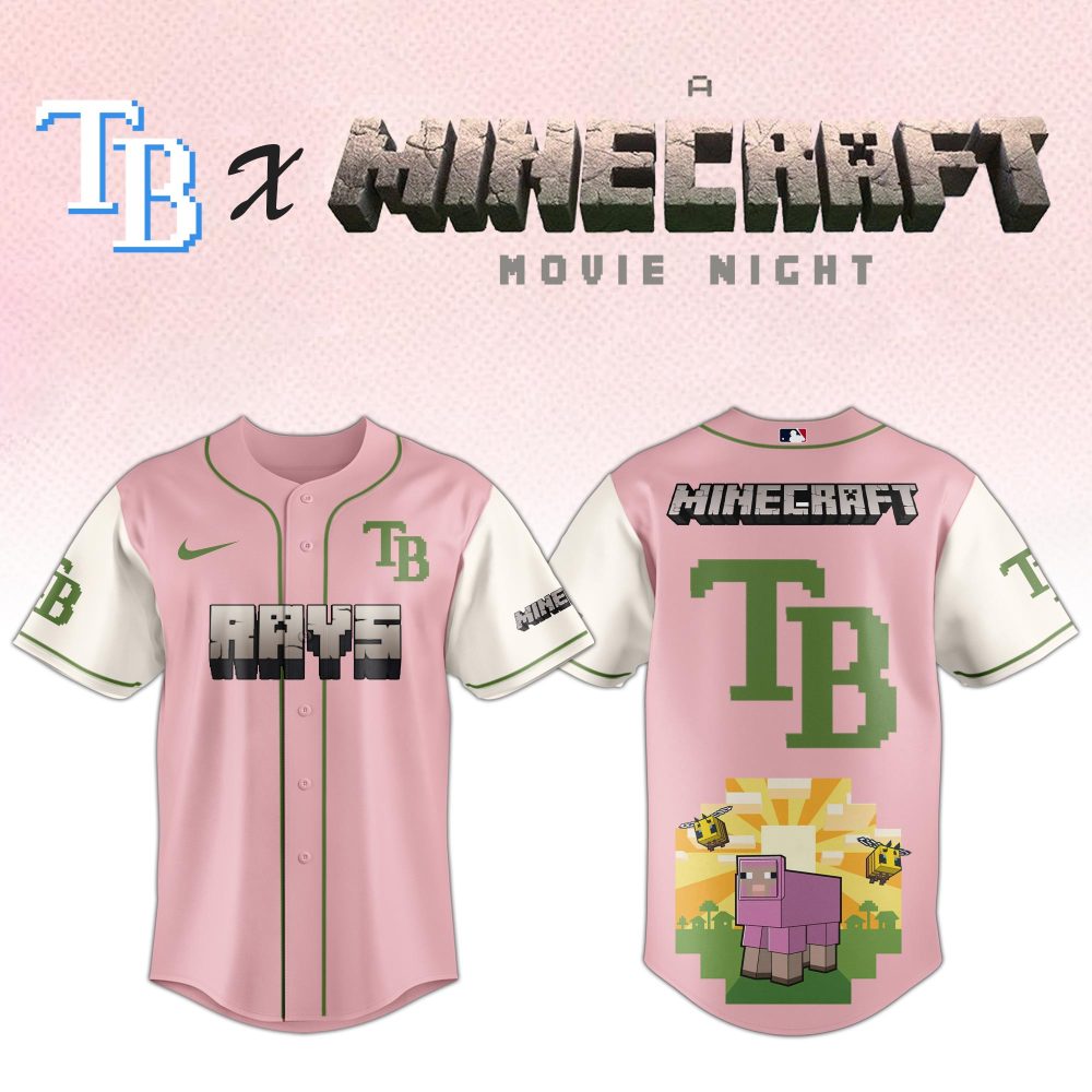 Limited Edition Pink Tb X Minecraft Jersey - Perfect For Fans &amp; Collectors! Get Yours Now!