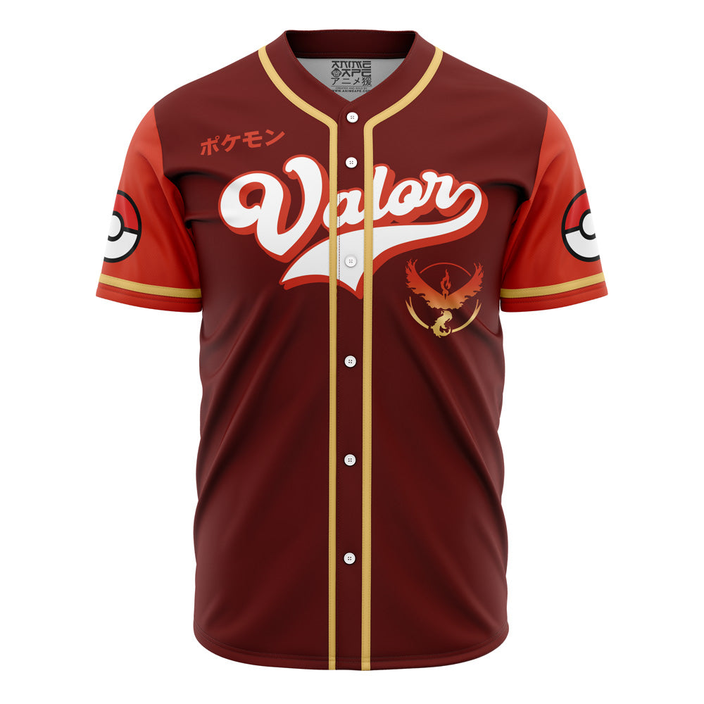 Team Valor Baseball Jersey - Stylish Red Pokémon-Inspired Shirt For Fans