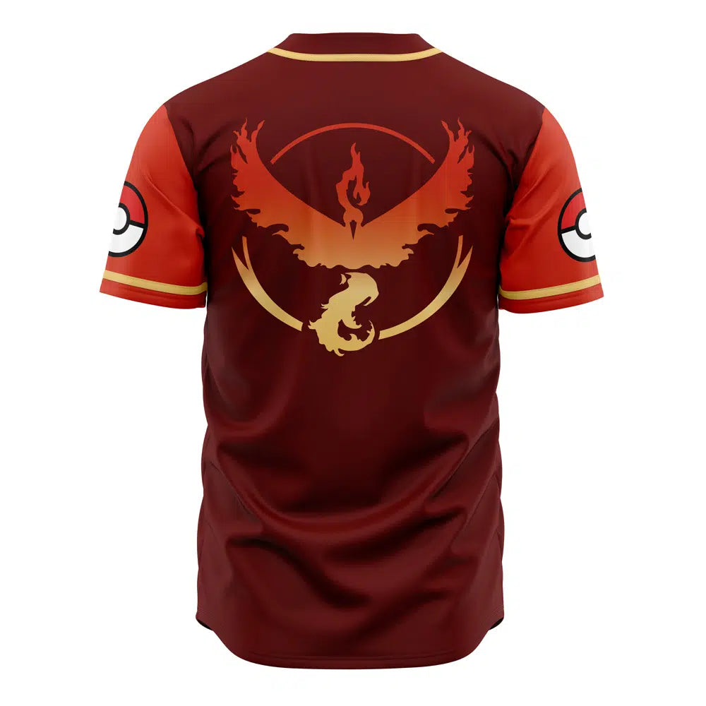 Team Valor Baseball Jersey - Stylish Red Pokémon-Inspired Shirt For Fans