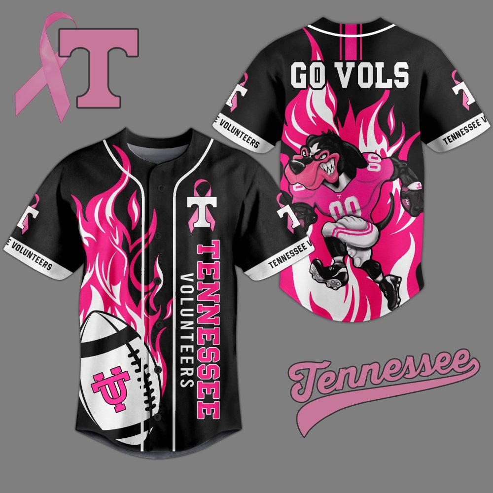Tennessee Volunteers Pink Ribbon Football Jersey – Support &amp; Style In One!