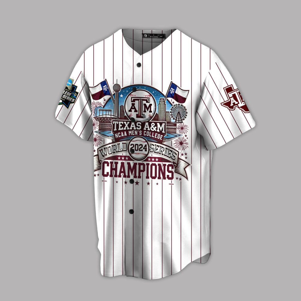 Texas A&amp;M 2024 World Series Champions Jersey - Celebrate Victory In Style!