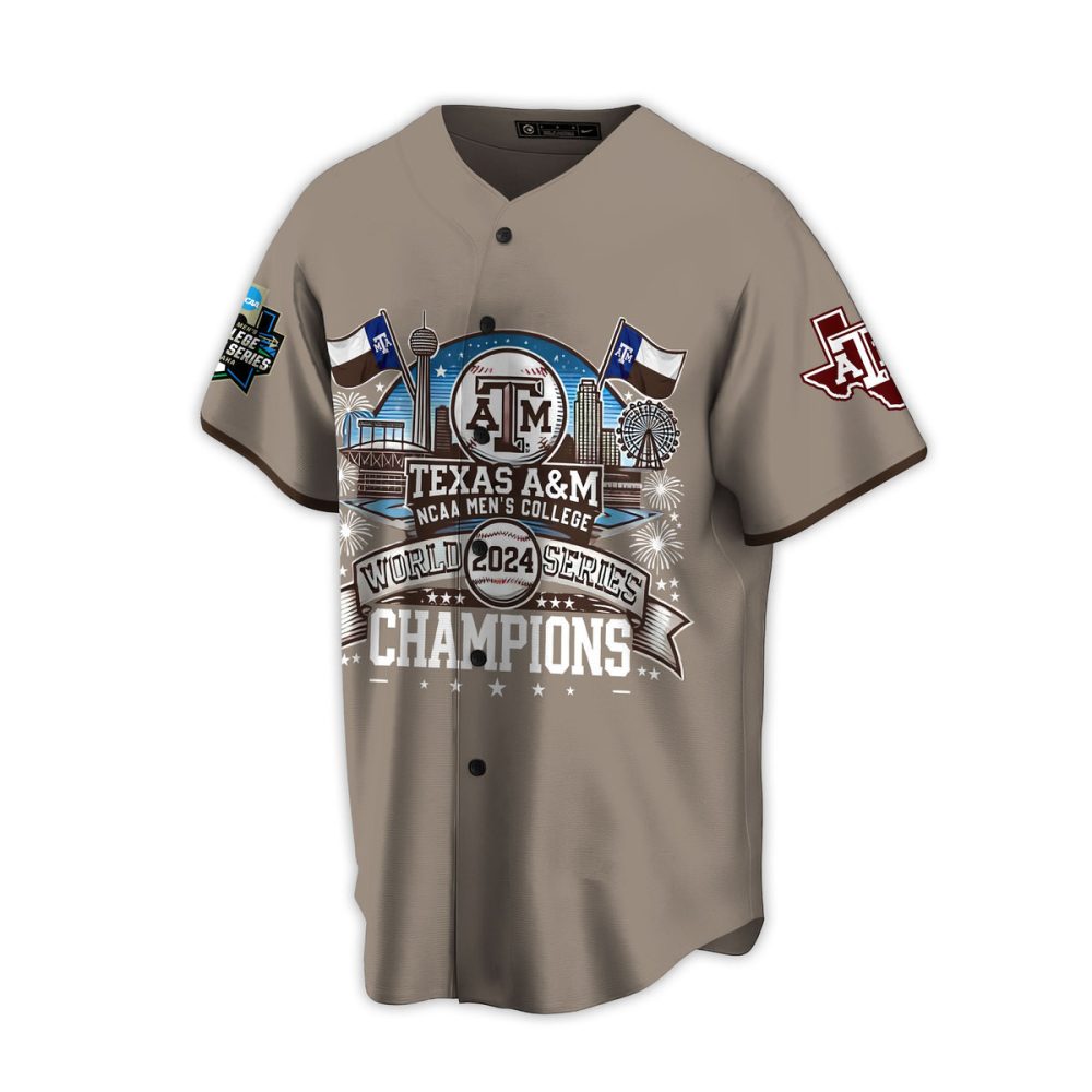 Texas A&amp;M 2024 Champions Jersey - Ncaa Men'S College World Series Edition
