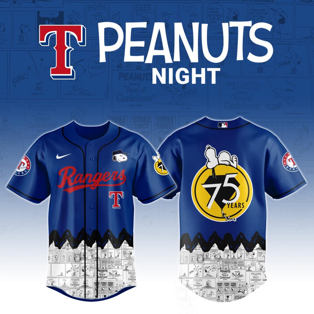 Limited Edition Peanuts Night Baseball Jersey - Celebrate 75 Years With Style!
