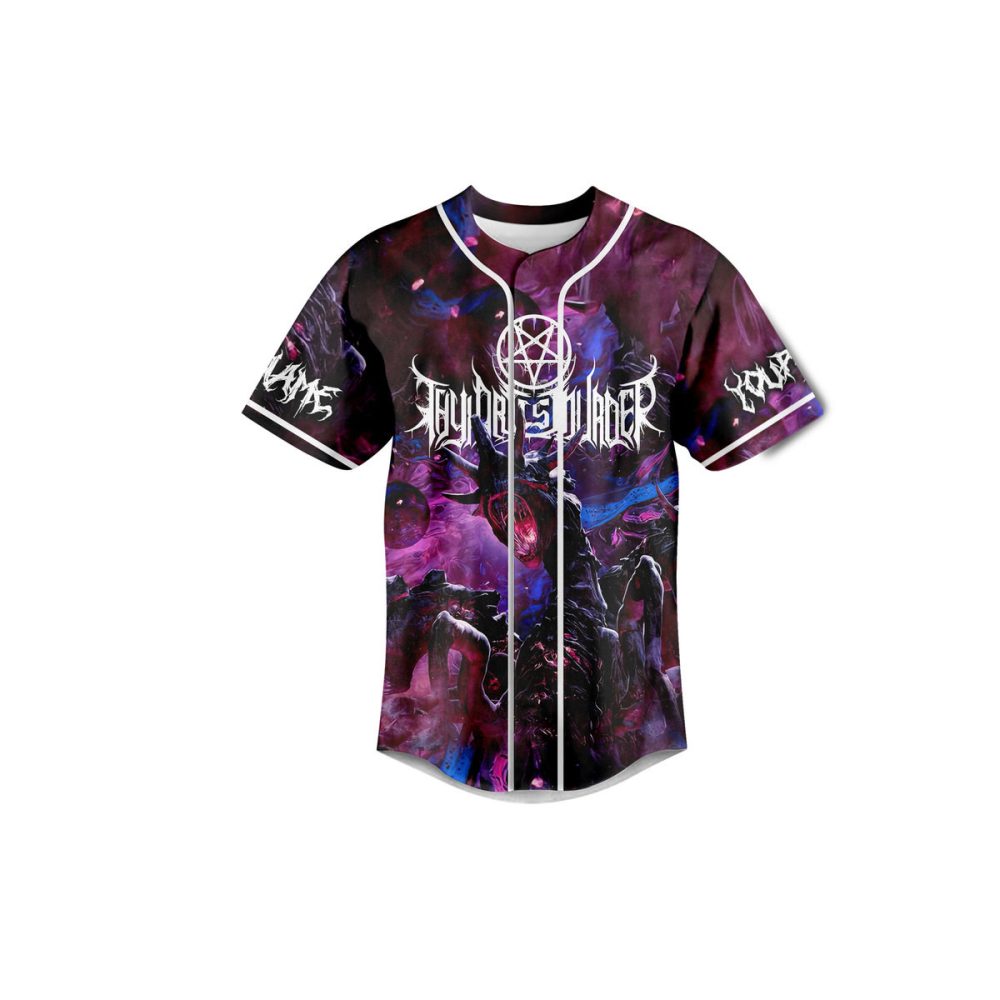 Vibrant Gothic Baseball Jersey – Cosmic Design, Perfect For Bold Styles