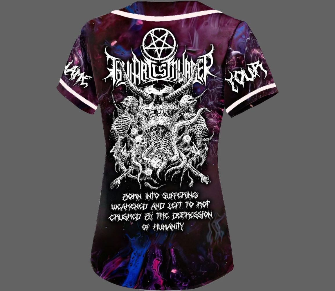 Vibrant Gothic Baseball Jersey – Cosmic Design, Perfect For Bold Styles