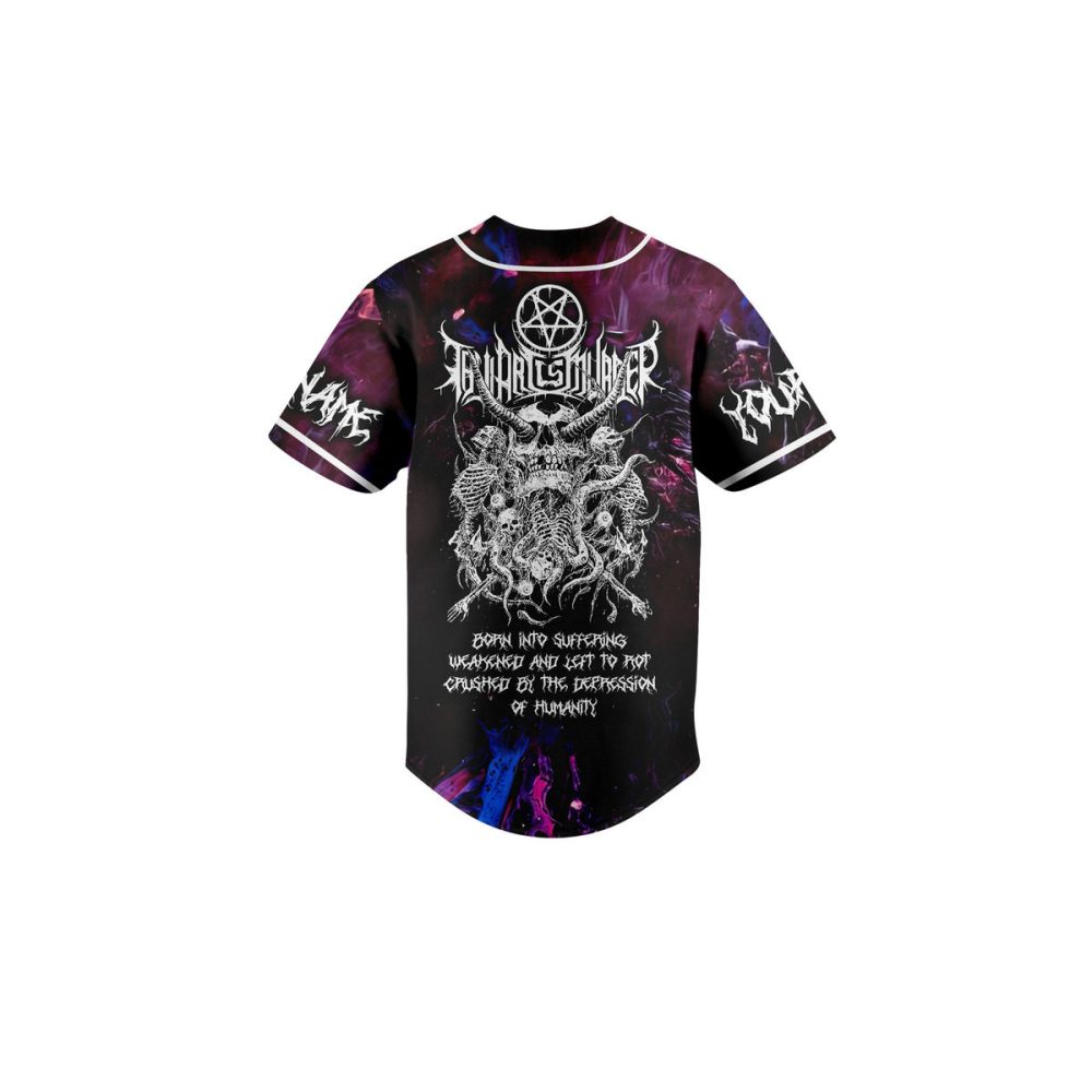 Vibrant Gothic Baseball Jersey – Cosmic Design, Perfect For Bold Styles