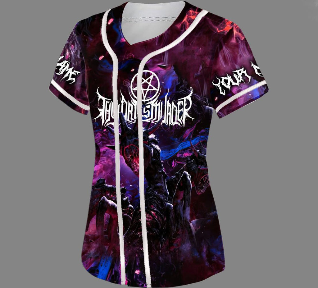 Vibrant Gothic Baseball Jersey – Cosmic Design, Perfect For Bold Styles