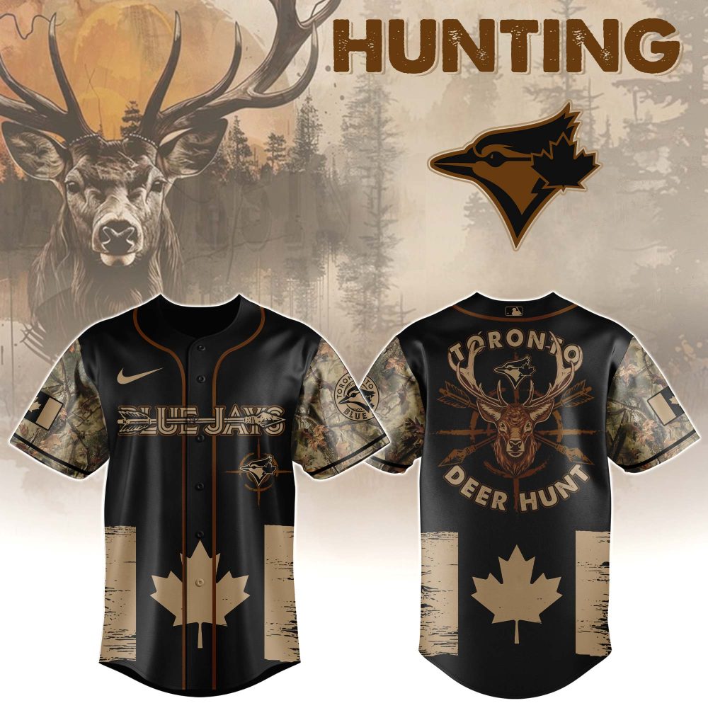 Limited Edition Hunting-Themed Baseball Jersey - Stylish Camouflage Design