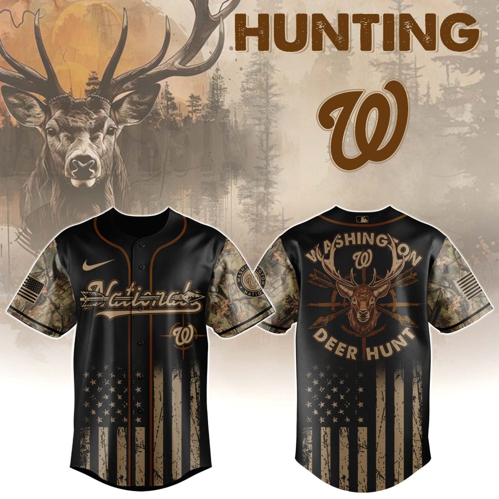 Men'S Camo Hunting Jersey - Washington Deer Hunt Design, Perfect For Outdoor Adventures
