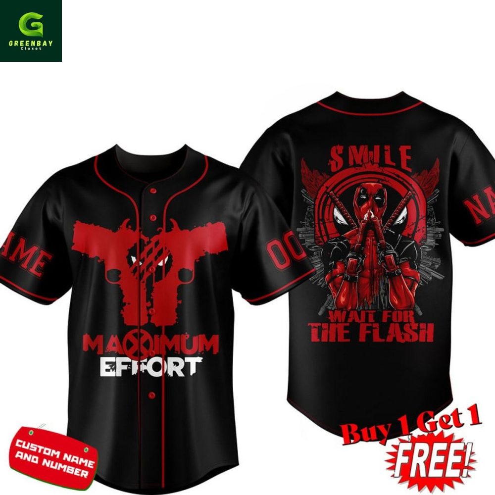 Maximum Effort Baseball Jersey - Bold Graphic Tee For Fans - Premium Quality!