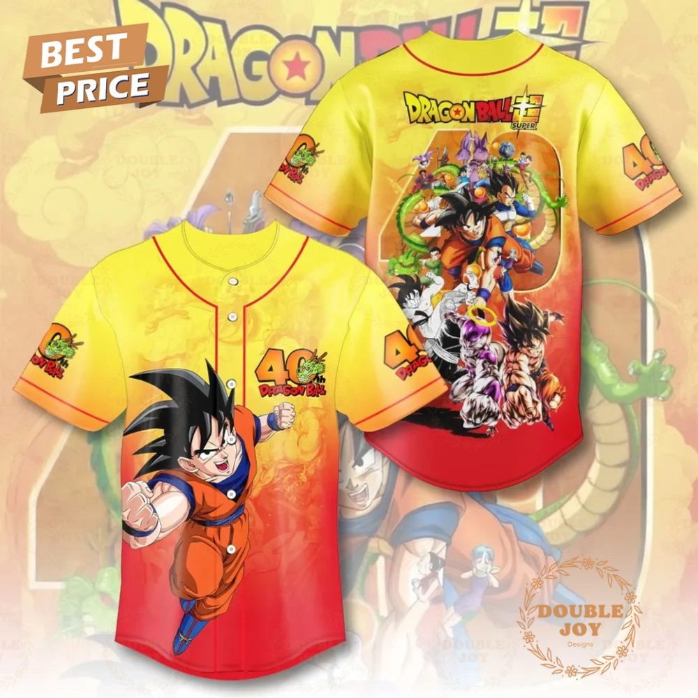 Dragon Ball 40Th Anniversary 1986-2026 Baseball Jersey