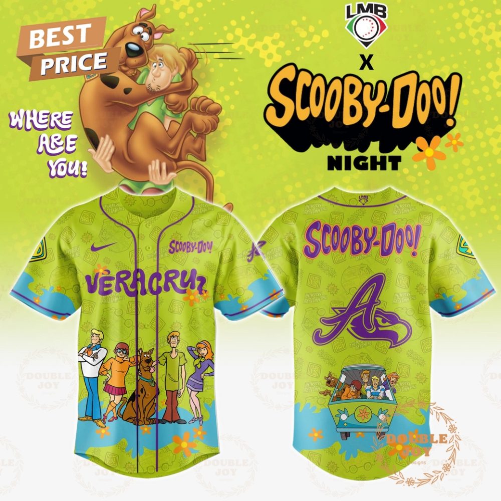 El Águila De Veracruz Where Are You! Scooby-Doo! Night 2025 Limited Edition Baseball Jersey