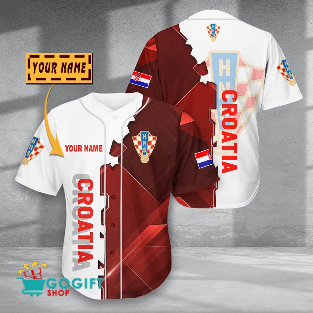 Croatia National Soccer Team Baseball Jersey