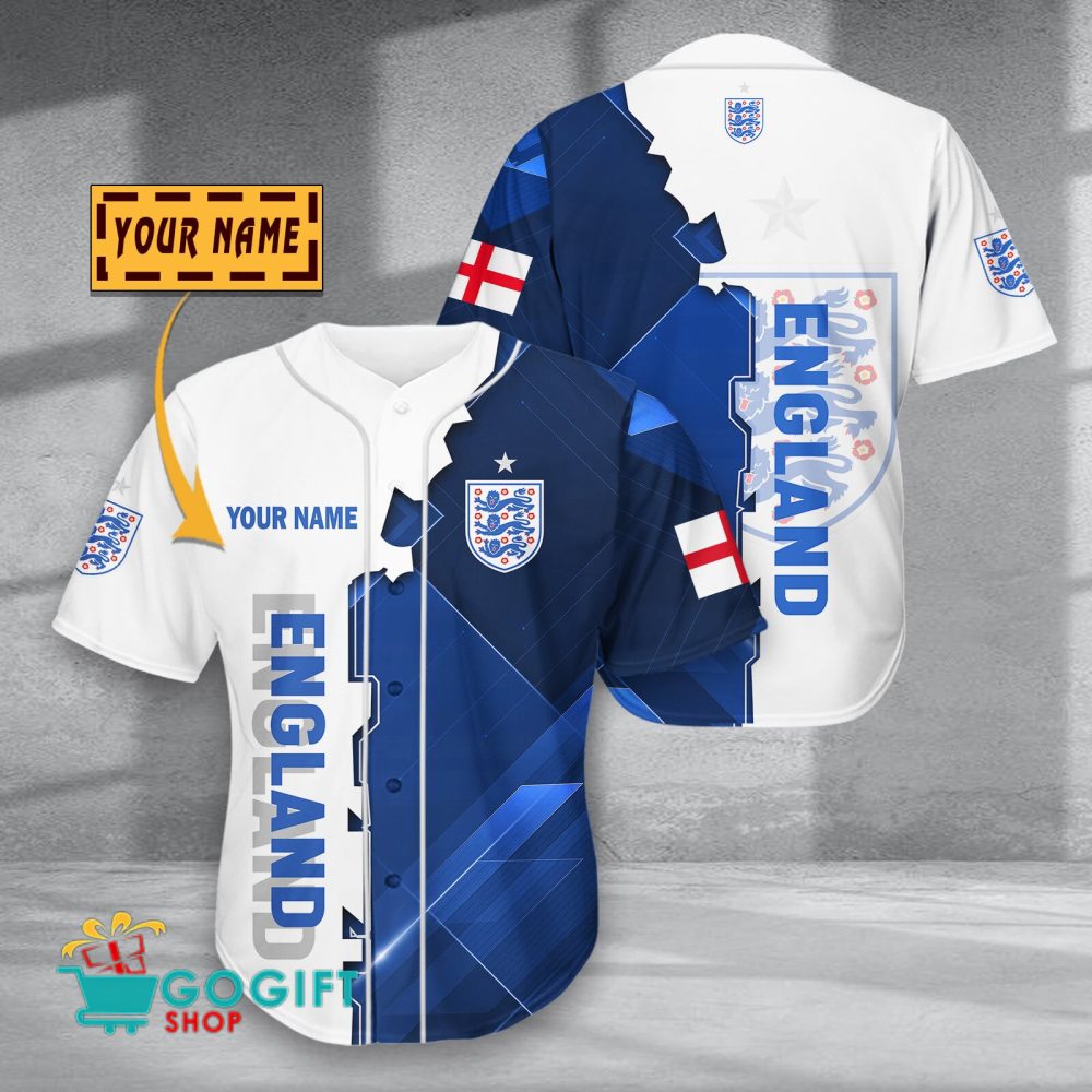 England National Soccer Team Baseball Jersey