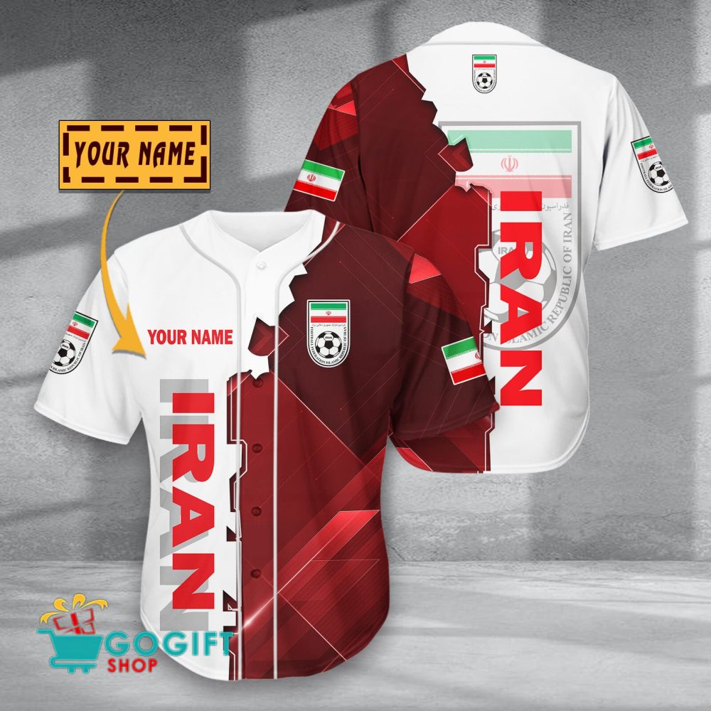 Ir Iran National Soccer Team Baseball Jersey